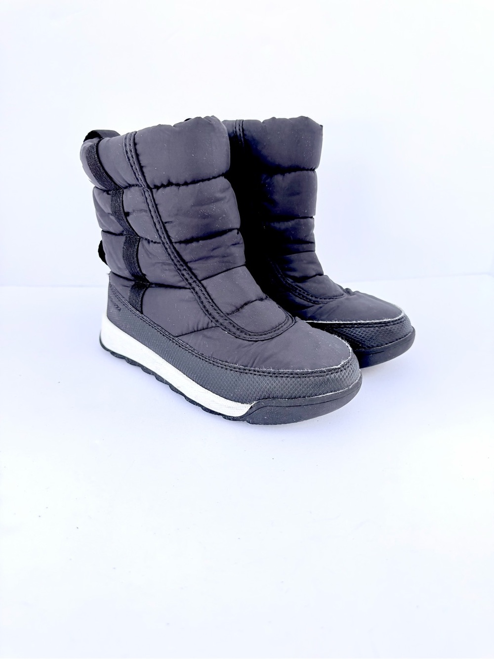 Sorel Kids Whitney II Puffy Mid Waterproof Snow Boots Black
